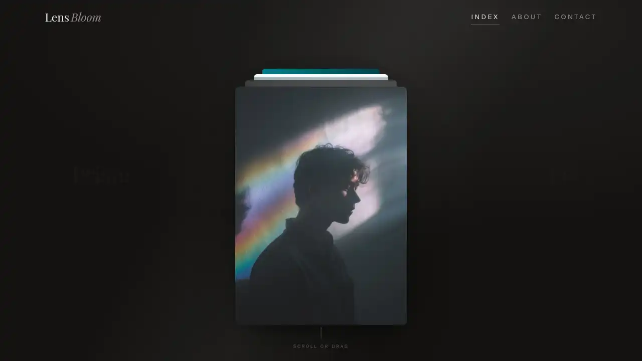 Lens Bloom — website design on Landdding