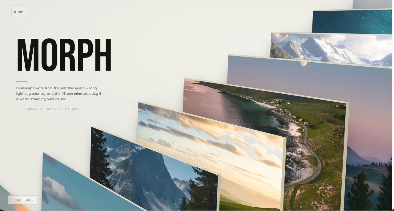 Morph — website design on Landdding