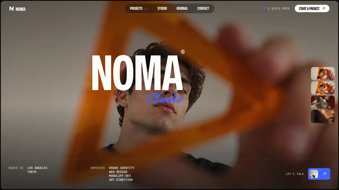 Noma Studio — website design on Landdding