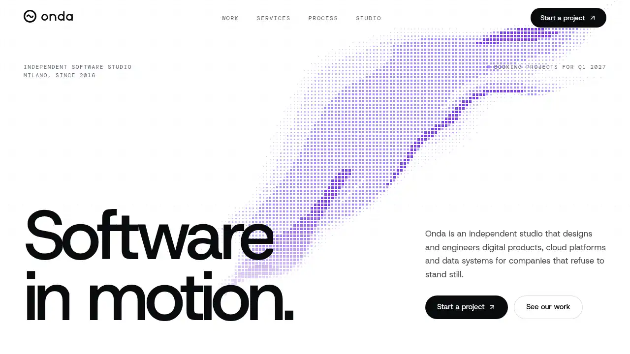 Onda Studio — website design on Landdding