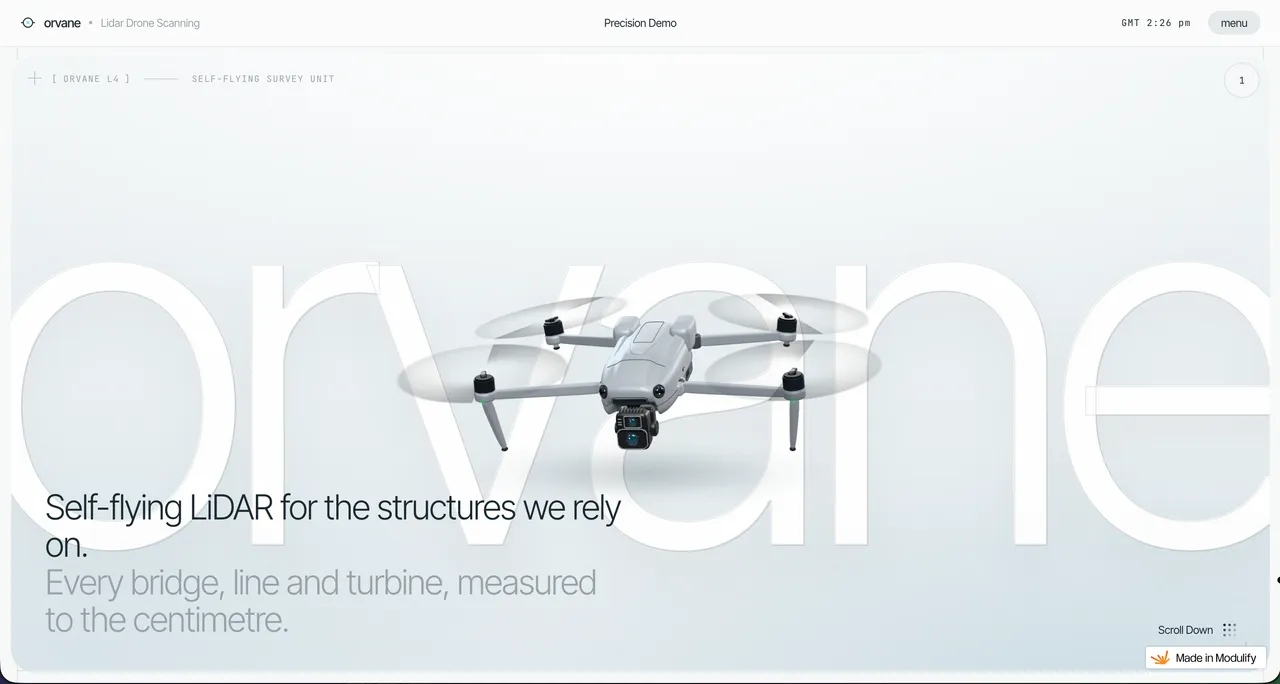 Orvane — website design on Landdding