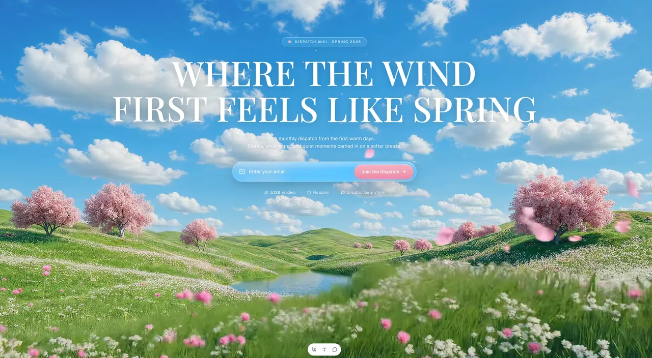 Spring Dispatch — website design on Landdding
