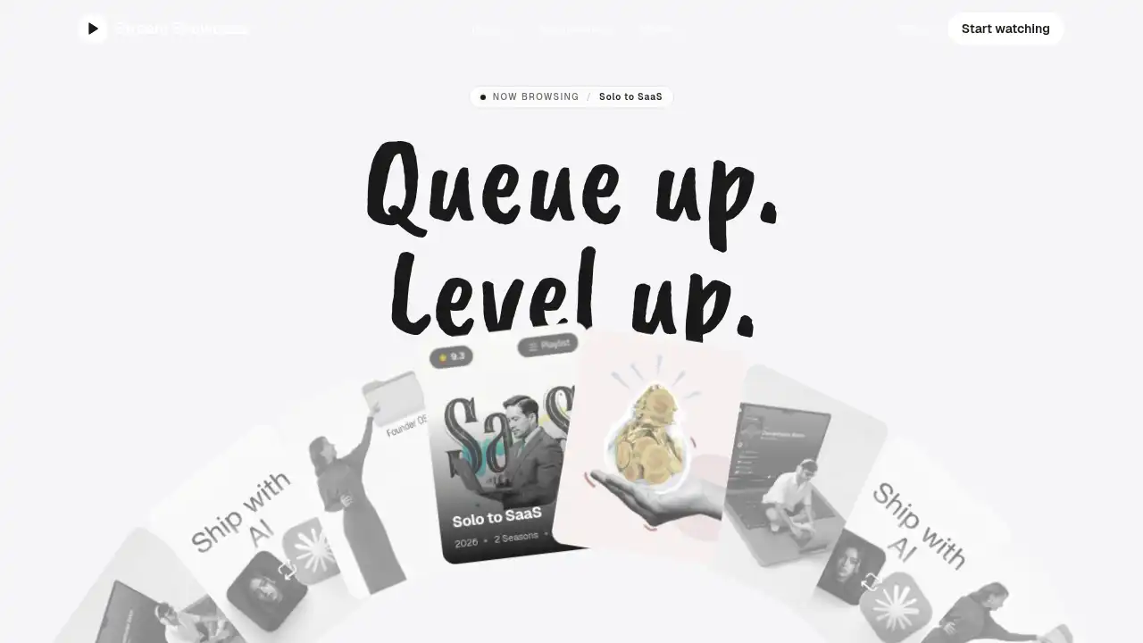 Stream Showcase — website design on Landdding