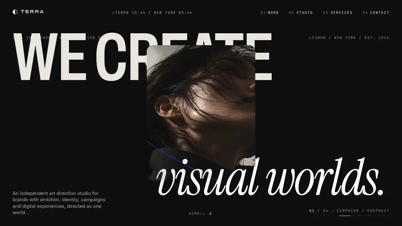 Terra — website design on Landdding