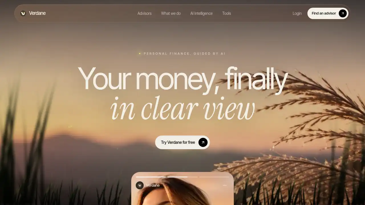 Verdane — website design on Landdding