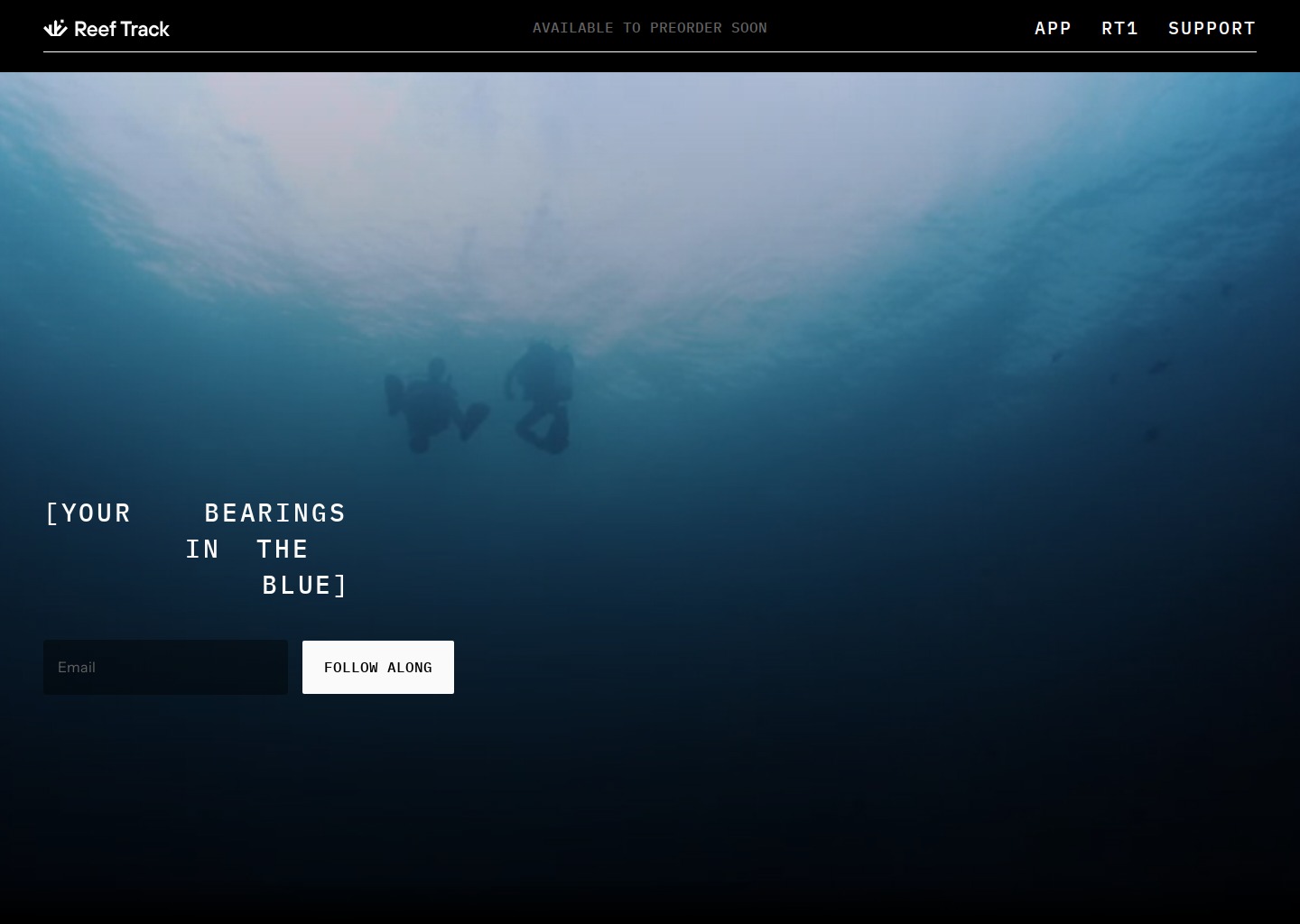 Reef Track: Smart Dive Planning & Underwater Navigation — website design on Landdding