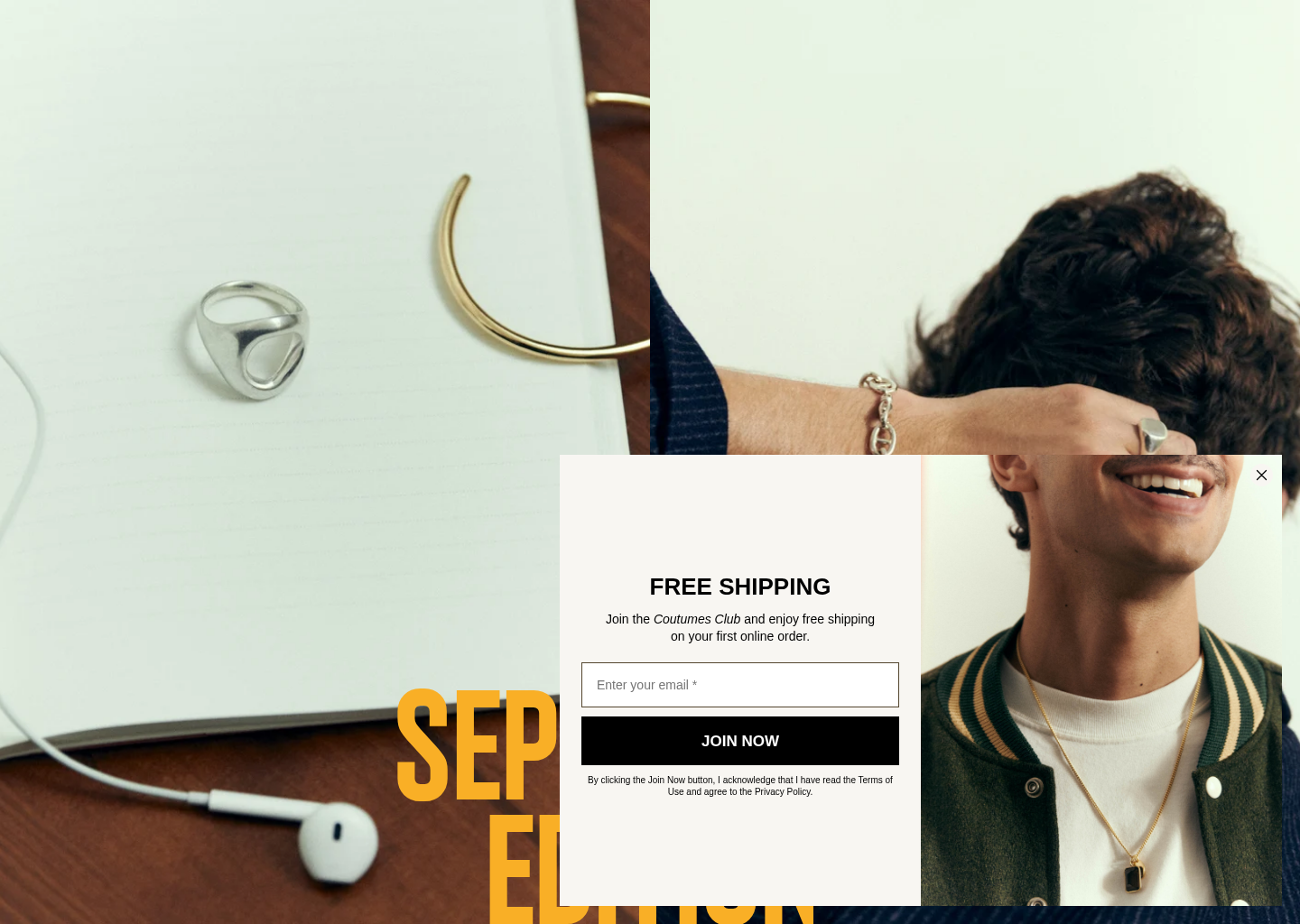 Coutumes • Label de bijoux masculins — website design on Landdding