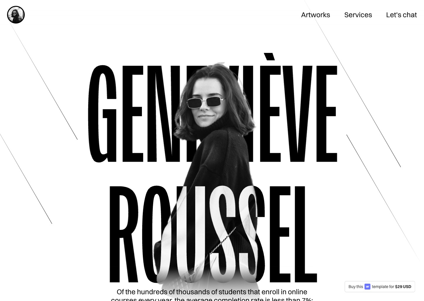 Paris Portfolio — website design on Landdding