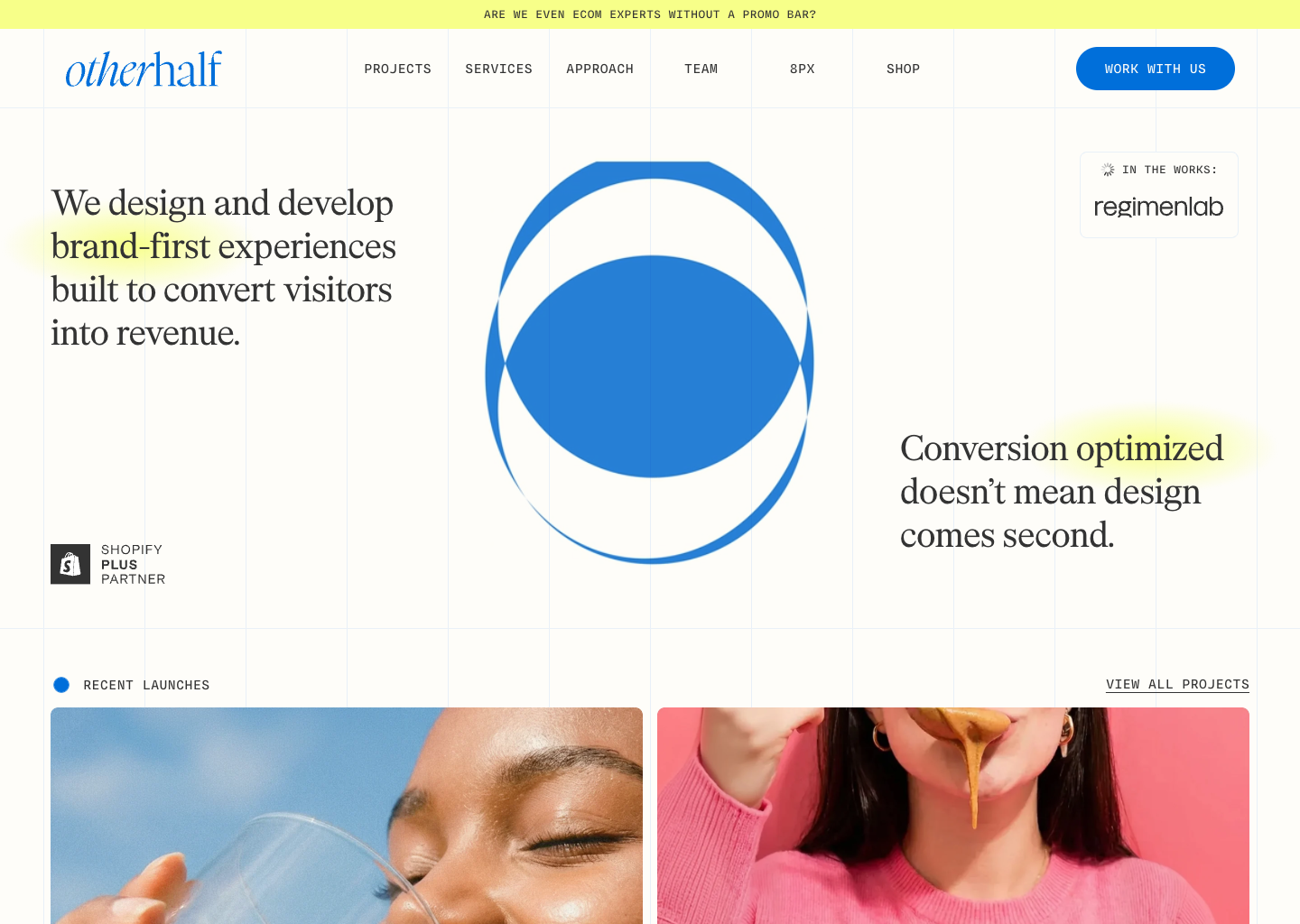 Otherhalf Studio — website design on Landdding