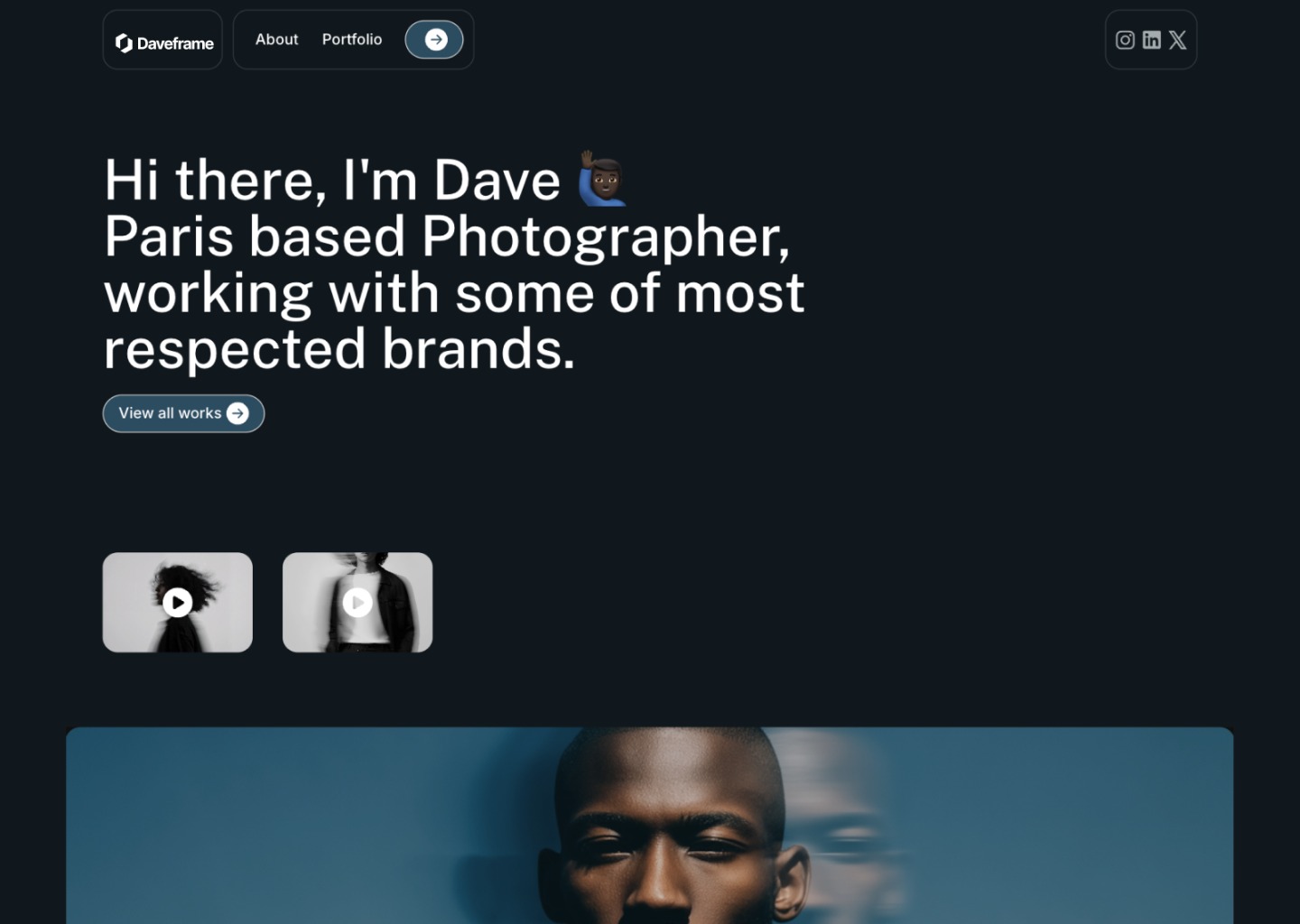 Portfolio Webflow template — website design on Landdding