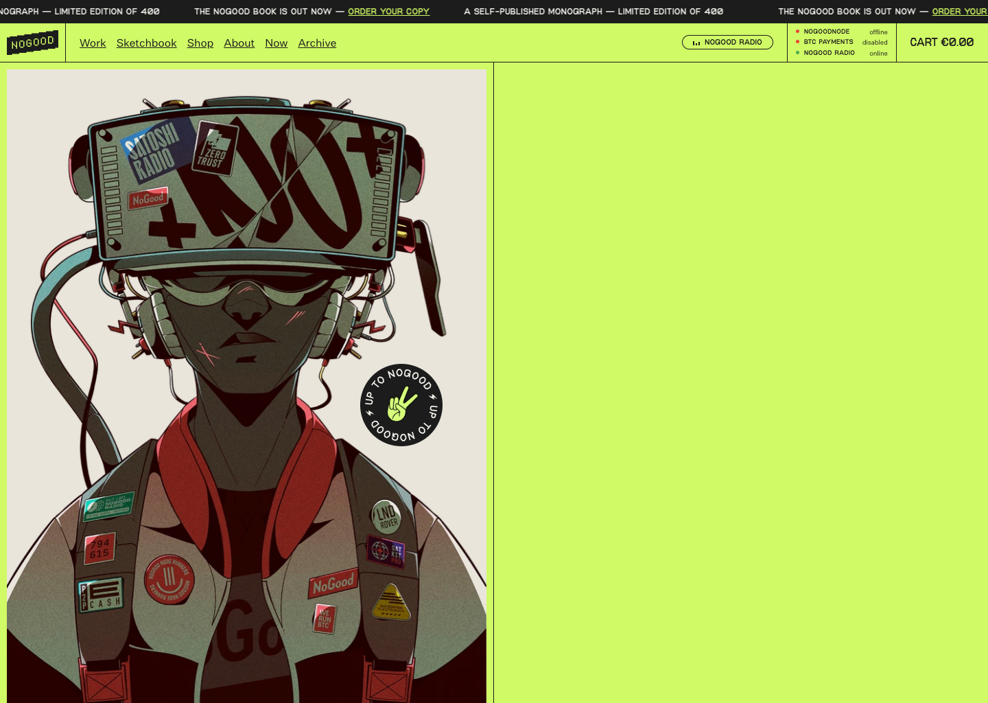 NoGood — website design on Landdding