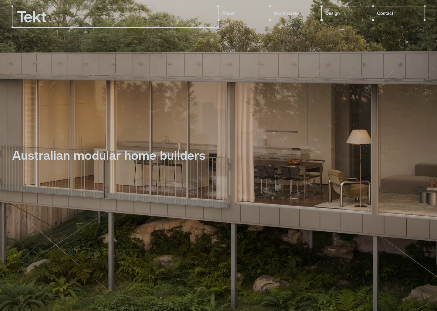 Modular, reimagined | Tekt — website design on Landdding