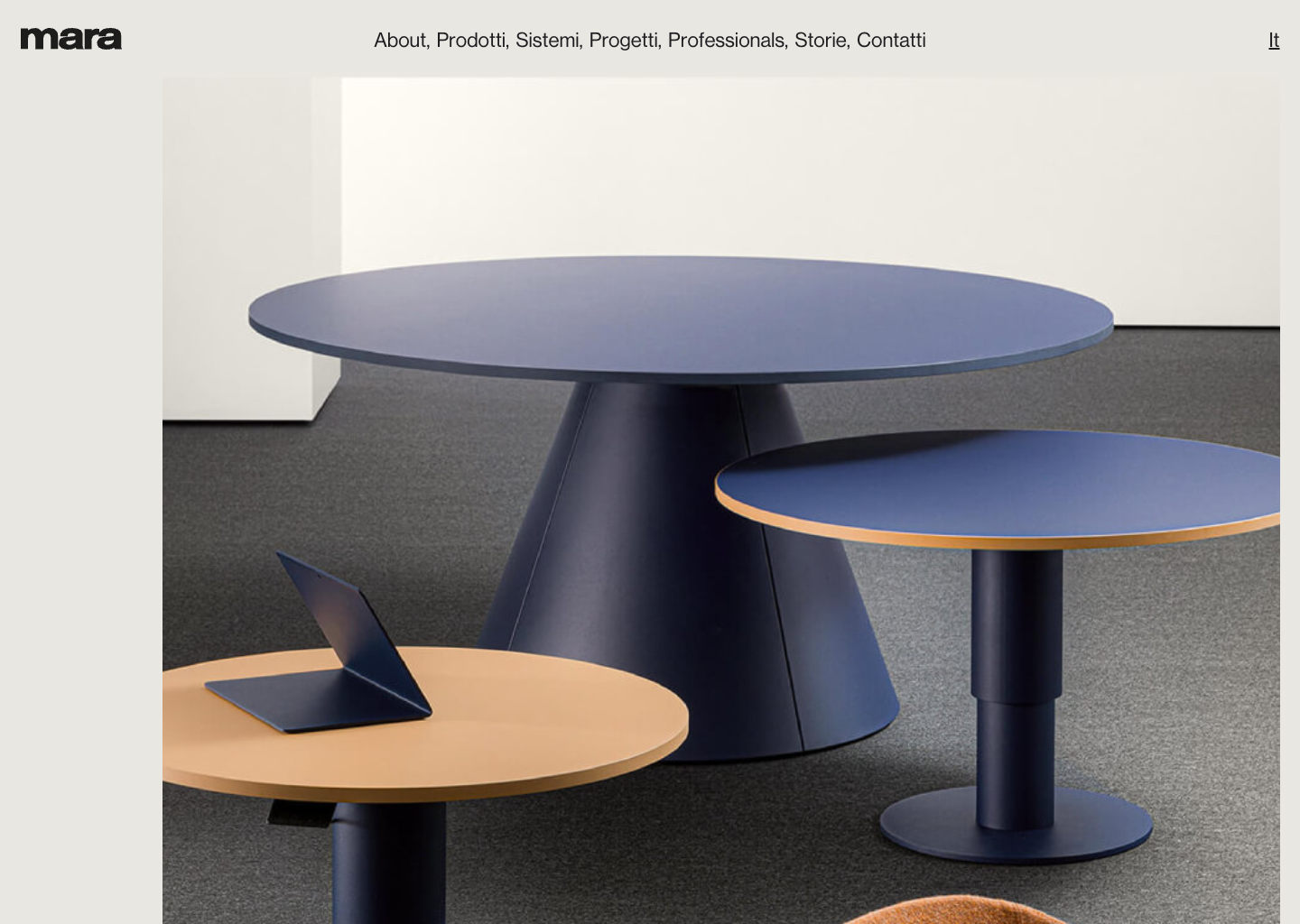 Mara, arredi di design per ufficio, contract e casa. 100% made in Italy. — website design on Landdding