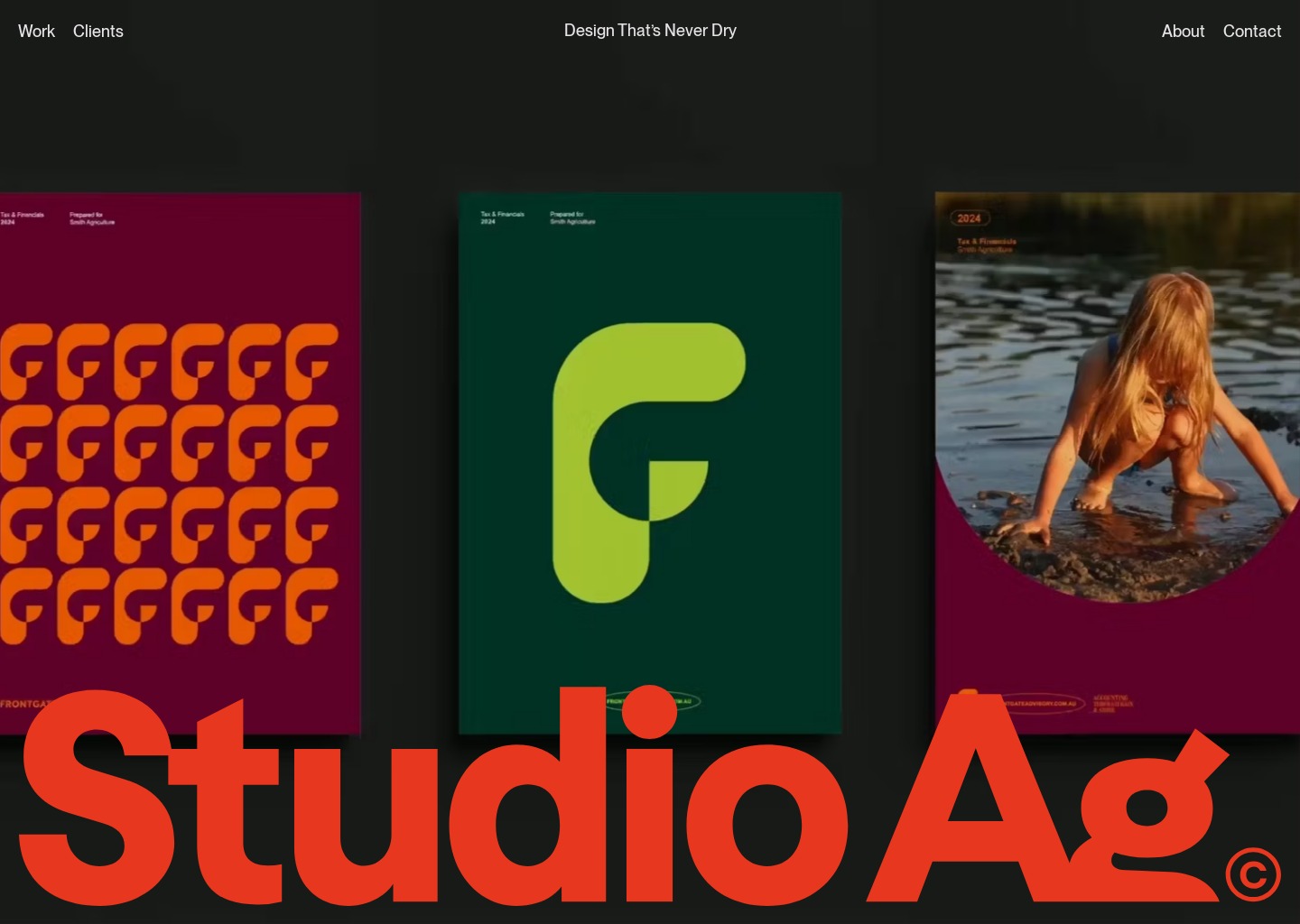 Home | Studio Agriculture — website design on Landdding