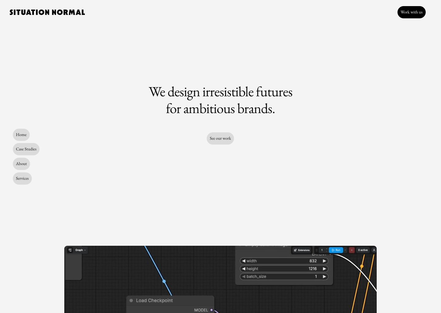 Situation Normal — website design on Landdding