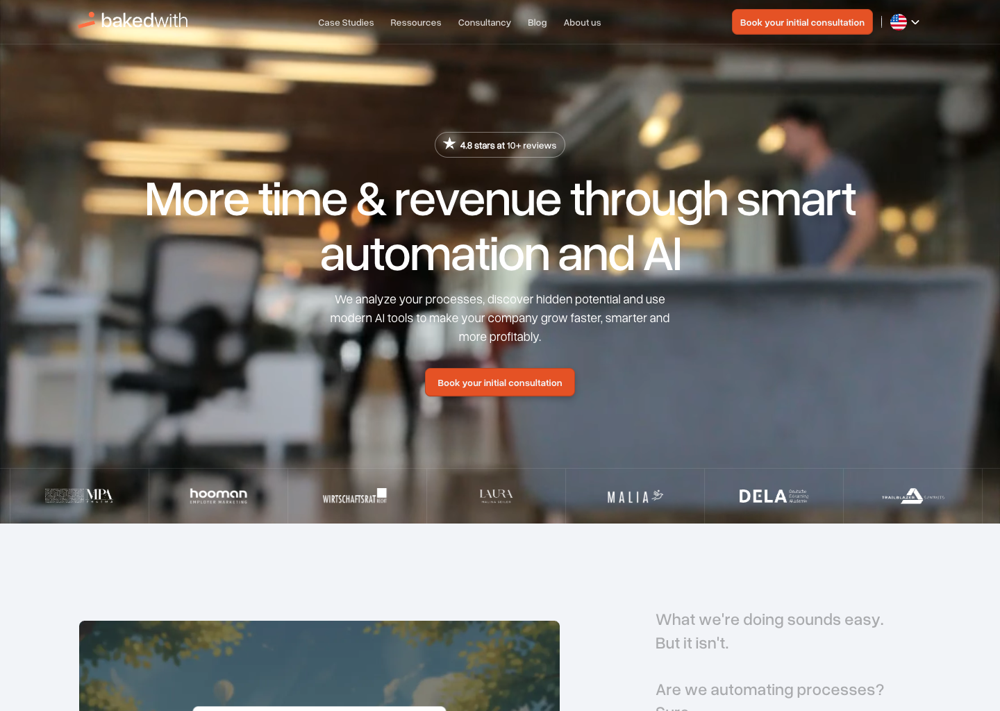 Your AI & Automation Agency — bakedwith — website design on Landdding