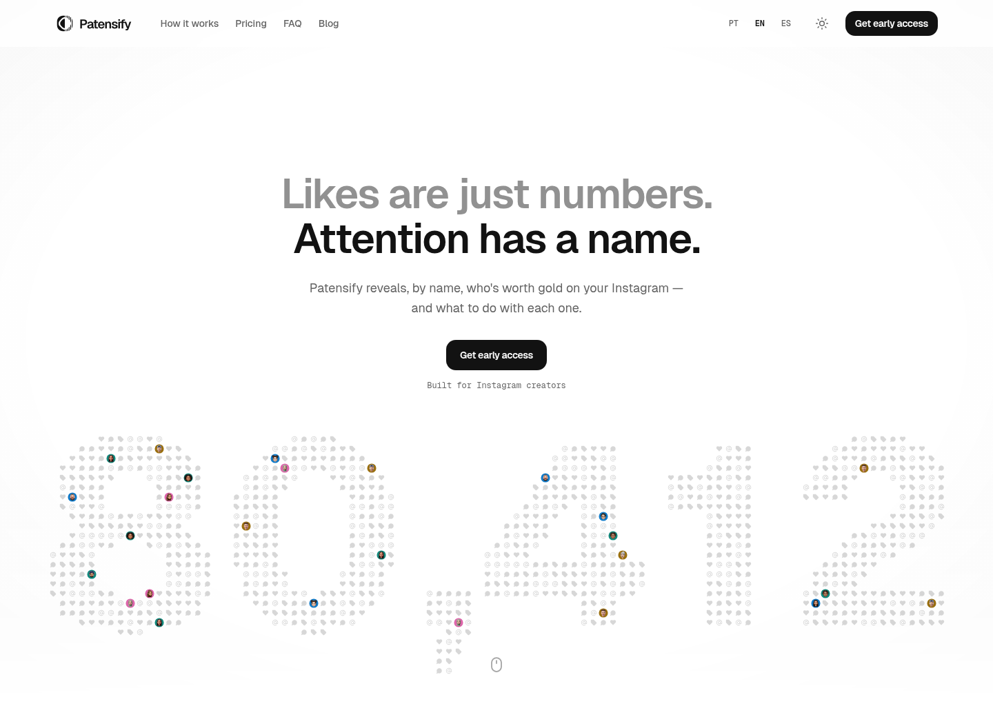 Patensify — Atenção no Instagram tem nome. — website design on Landdding