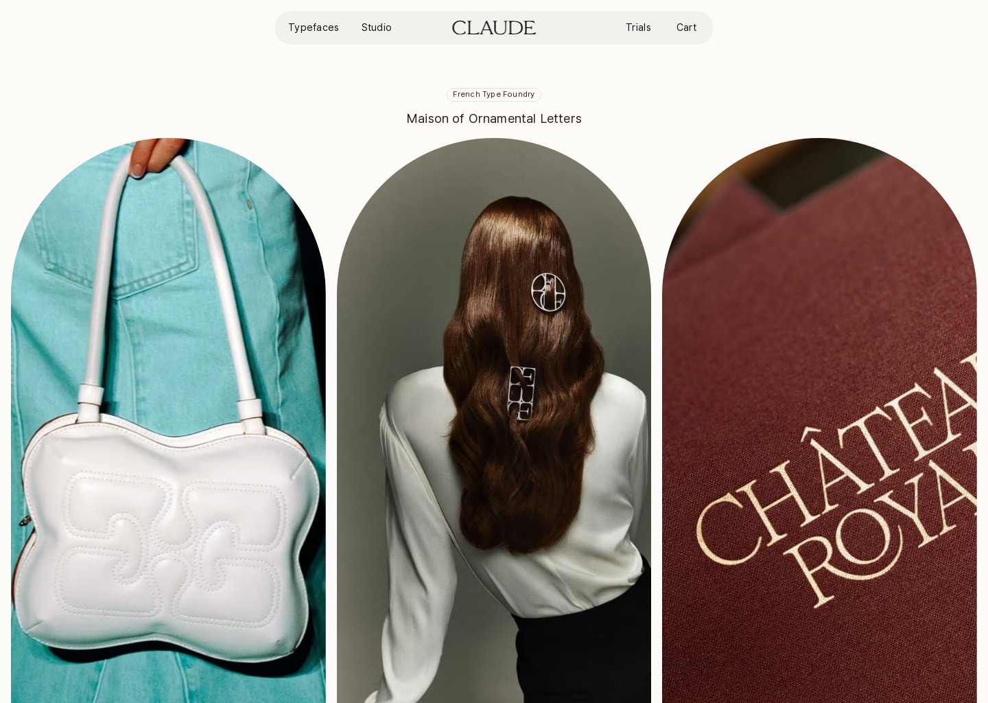Claude Type — French Type Foundry & Creative Atelier — website design on Landdding