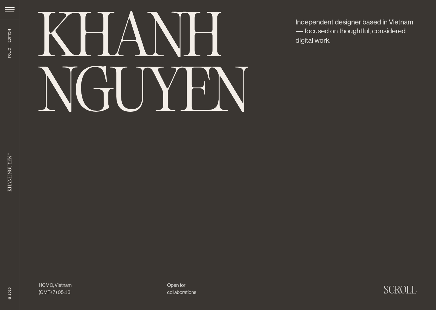 Khanh Nguyen ─ Independent Designer — website design on Landdding