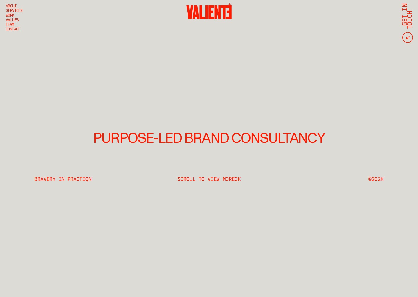 VALIENTE® — website design on Landdding