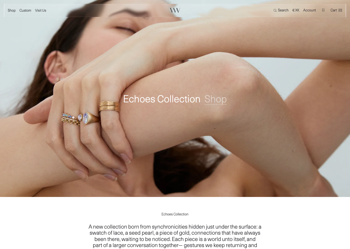 
  WWAKE | Fine Jewelry Mindfully Made in NYC
 — website design on Landdding
