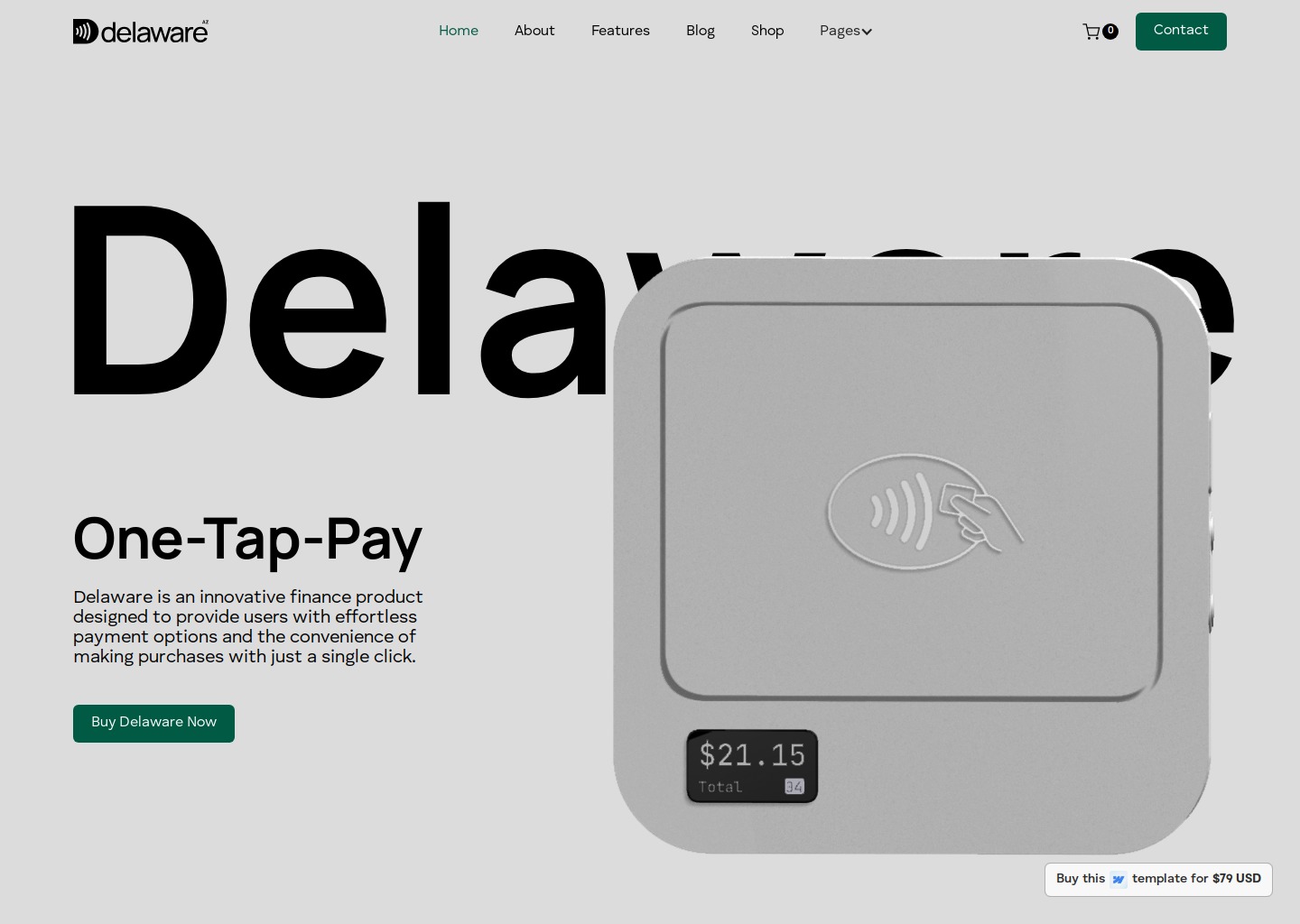 Delaware - Webflow template — website design on Landdding