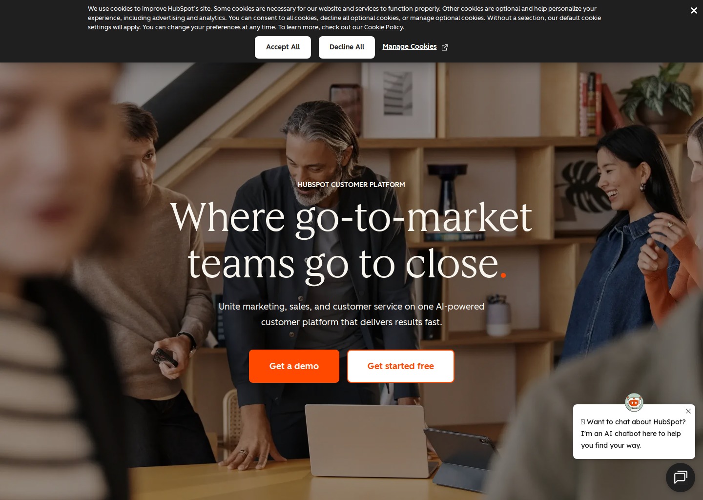 HubSpot | Software & Tools for your Business - Homepage — website design on Landdding