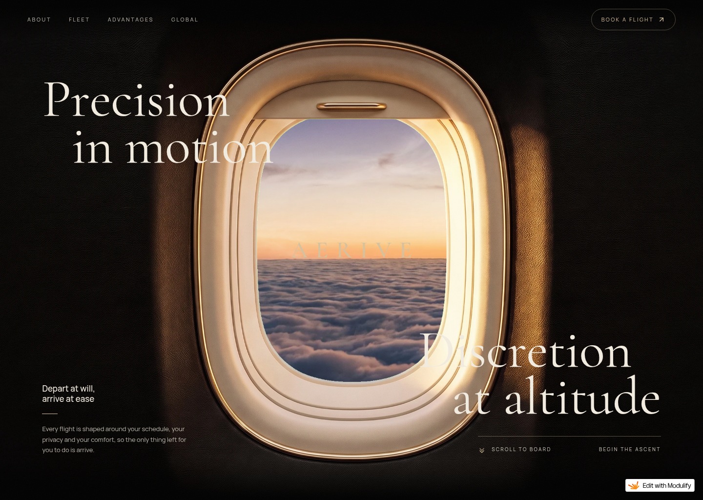 Premium template – AERIVE | Modulify — website design on Landdding