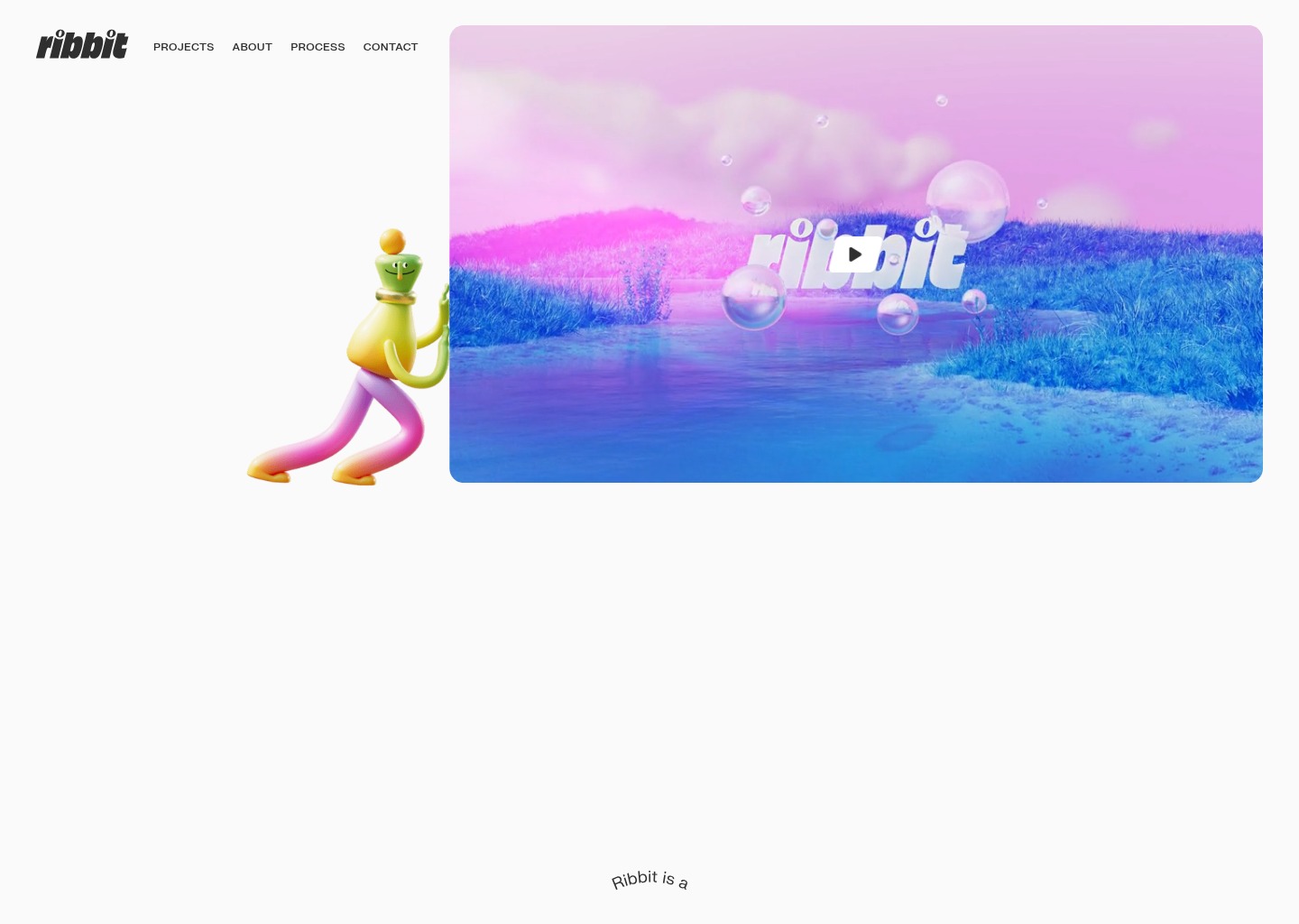 Ribbit — website design on Landdding