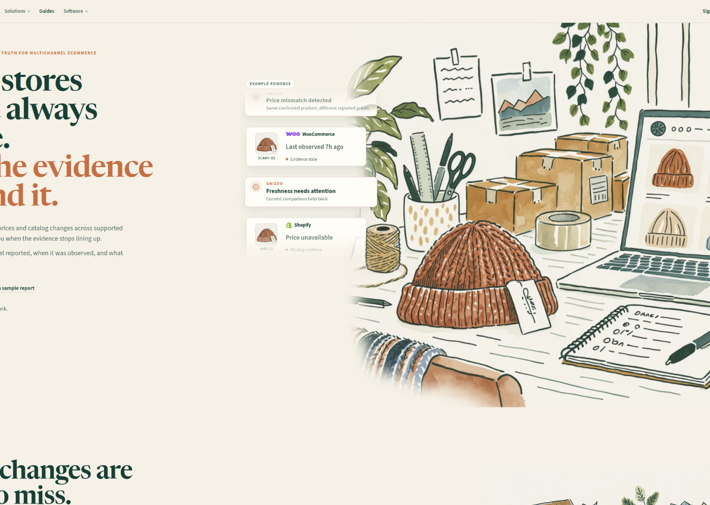 Multichannel Inventory Truth & Mismatch Detection | GNIZDOO — website design on Landdding