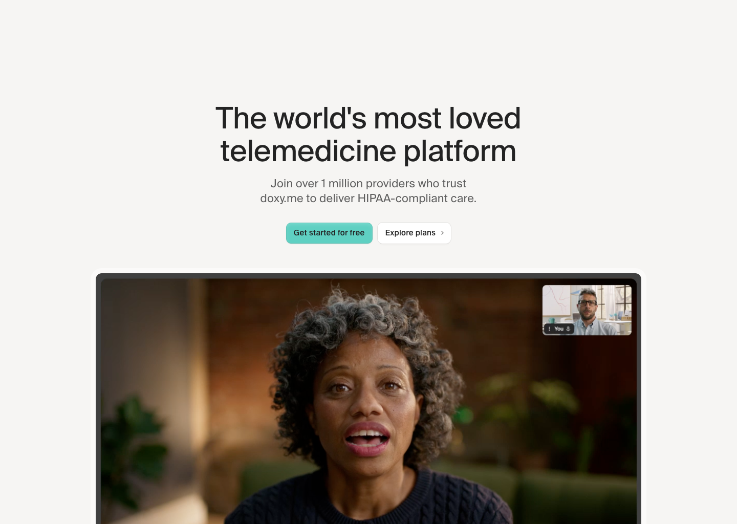 The Simple, Free, and Secure Telemedicine Platform | Doxy.me — website design on Landdding