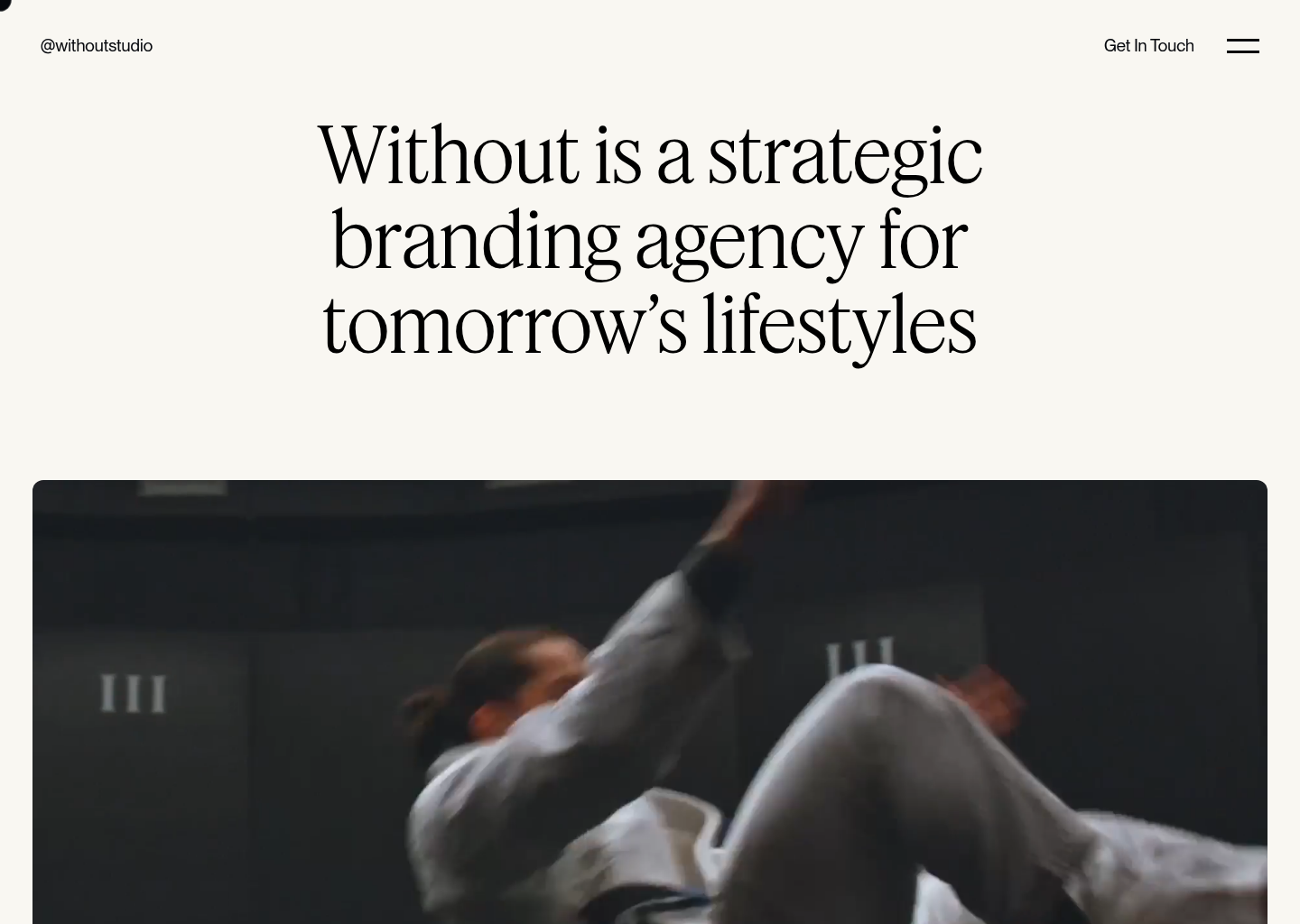 Without - A Strategic Branding Agency — website design on Landdding