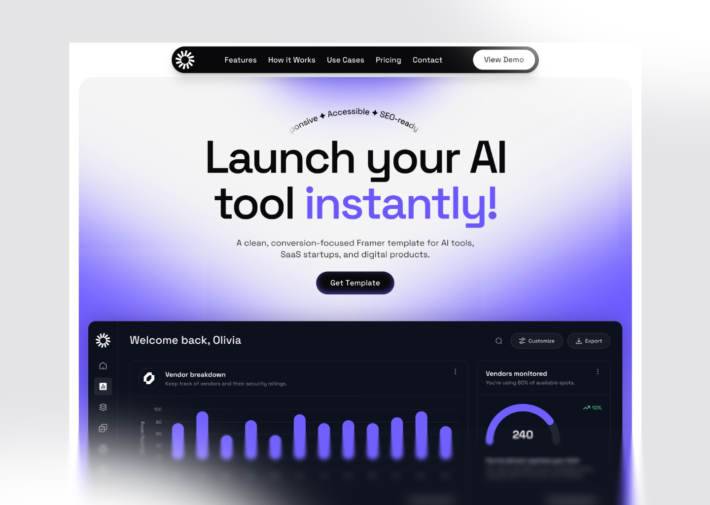 Landica — SaaS Landing Page Template — website design on Landdding