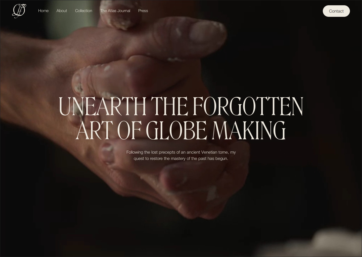 Handmade Globes by Leonardo Frigo — website design on Landdding