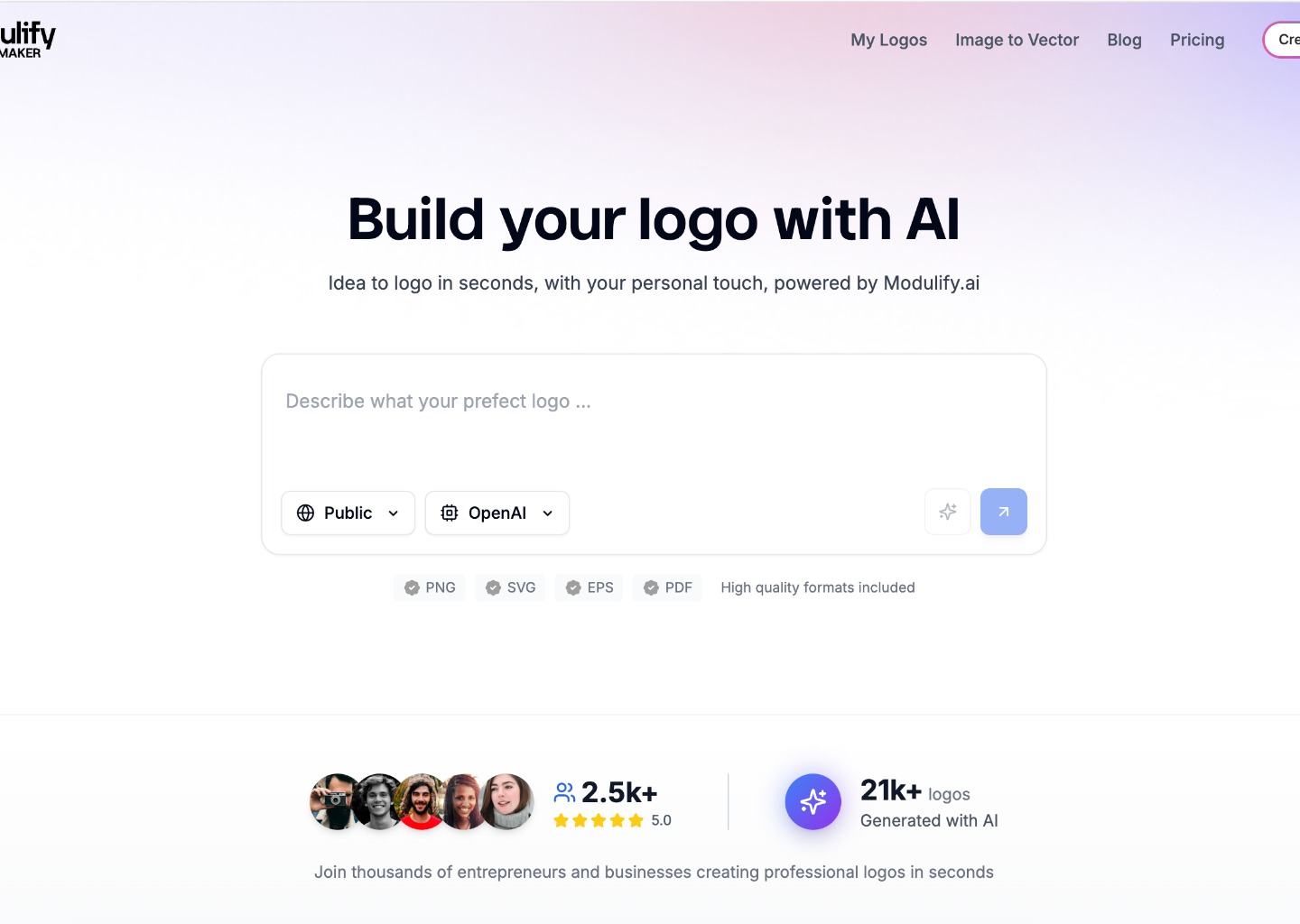AI Logo Maker  — website design on Landdding
