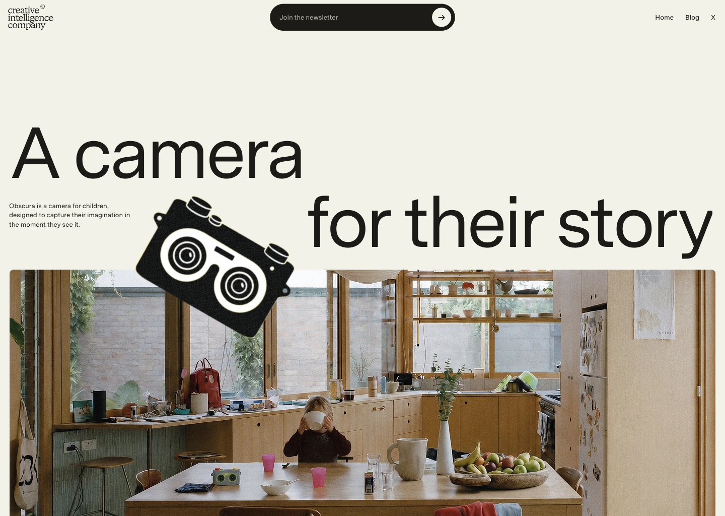 Creative Intelligence Company — Hardware for human creativity — website design on Landdding