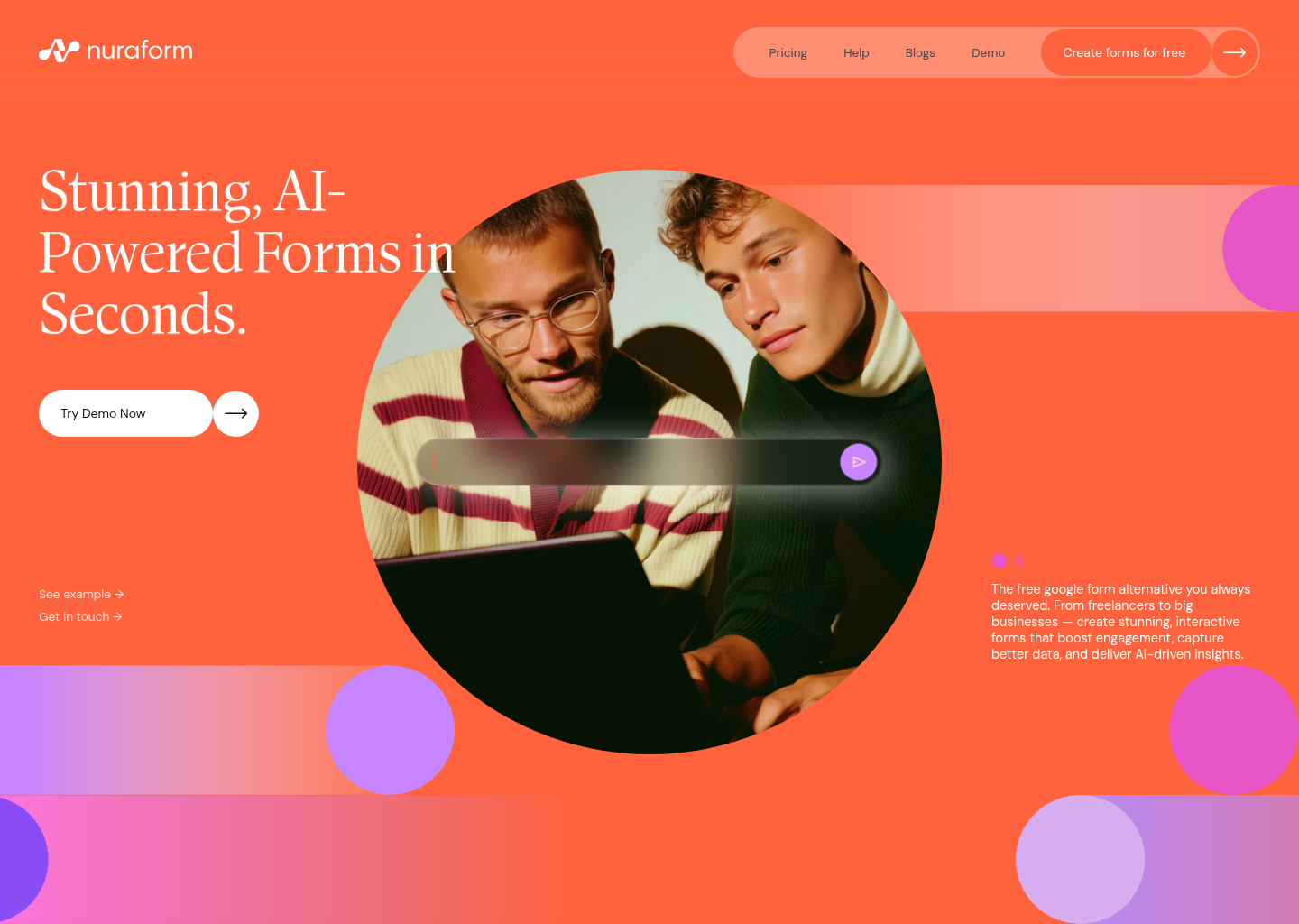 Nuraform — website design on Landdding