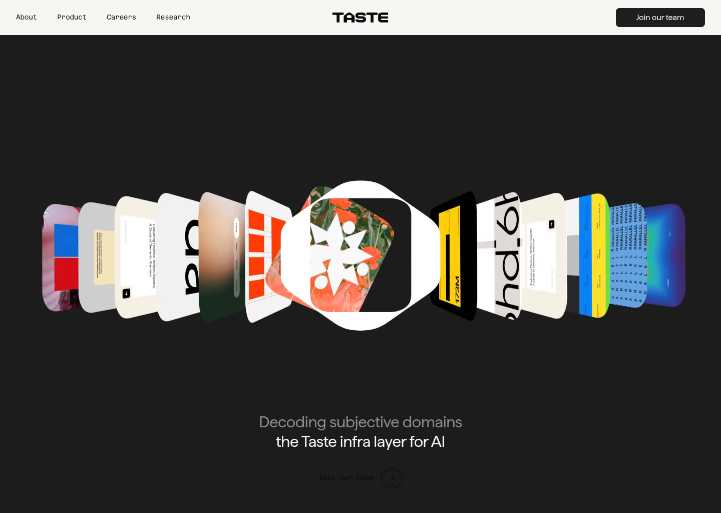 Taste Labs — website design on Landdding