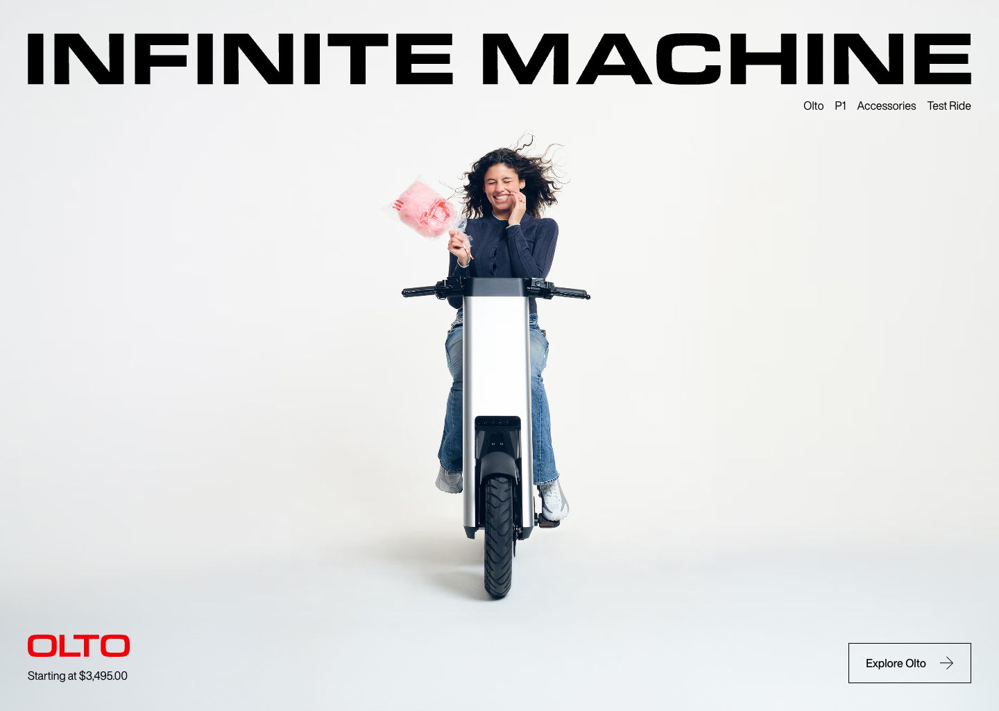 Infinite Machine — Olto &amp; P1 — website design on Landdding