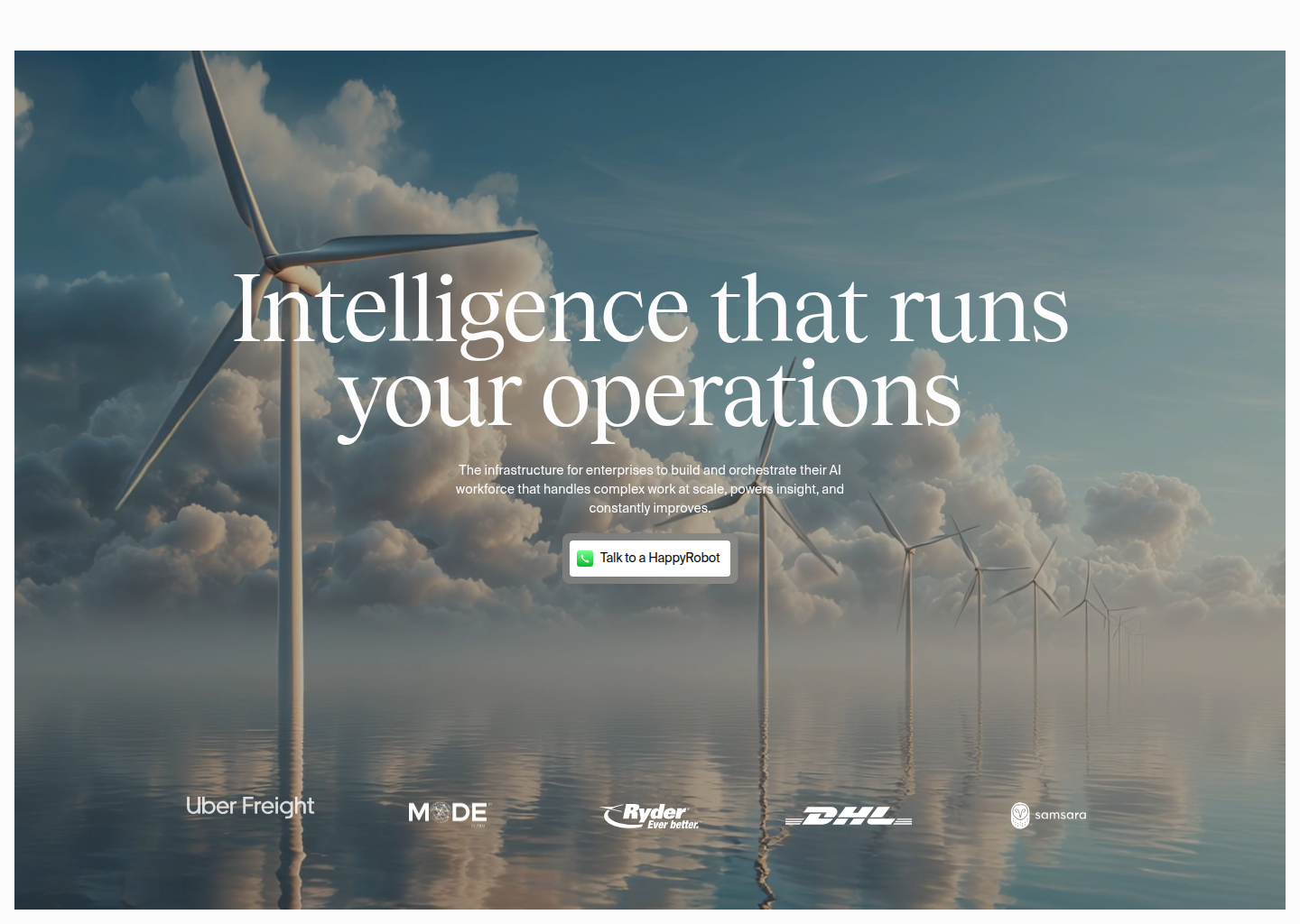 HappyRobot | AI workers handle end-to-end tasks at scale. — website design on Landdding