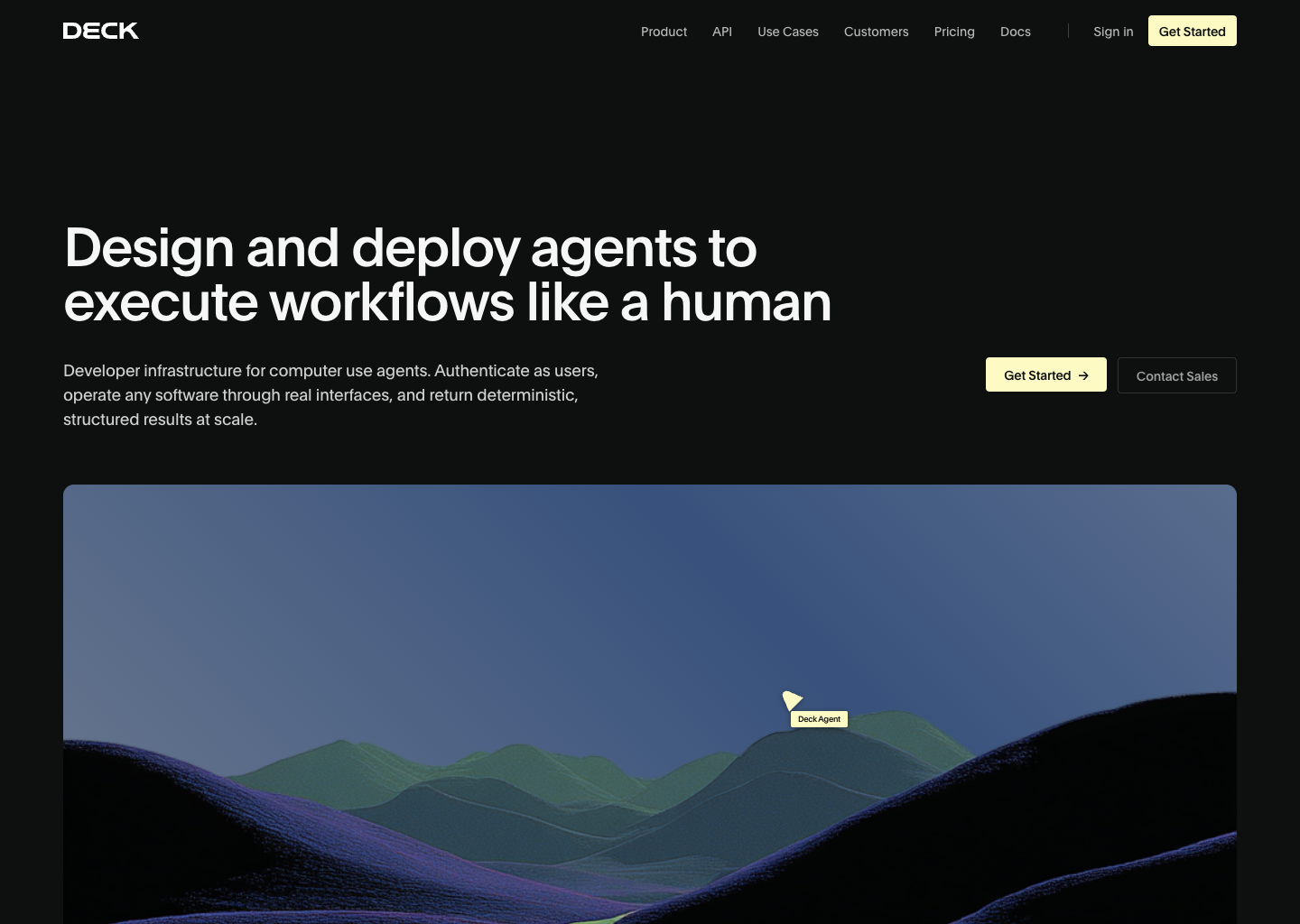Deck | Design and Deploy Computer Use Agents — website design on Landdding