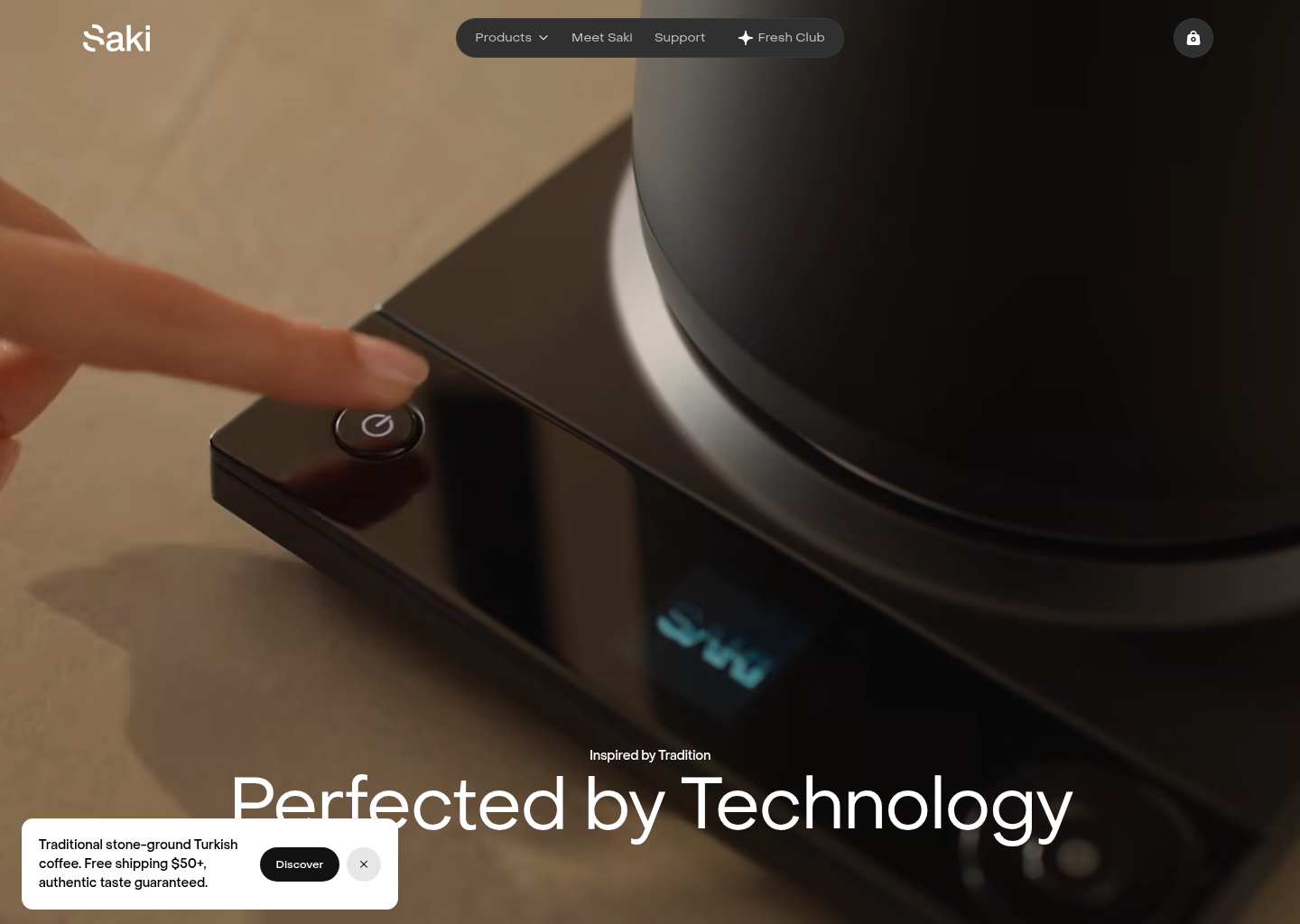Smart Small Kitchen Appliances | Saki — website design on Landdding