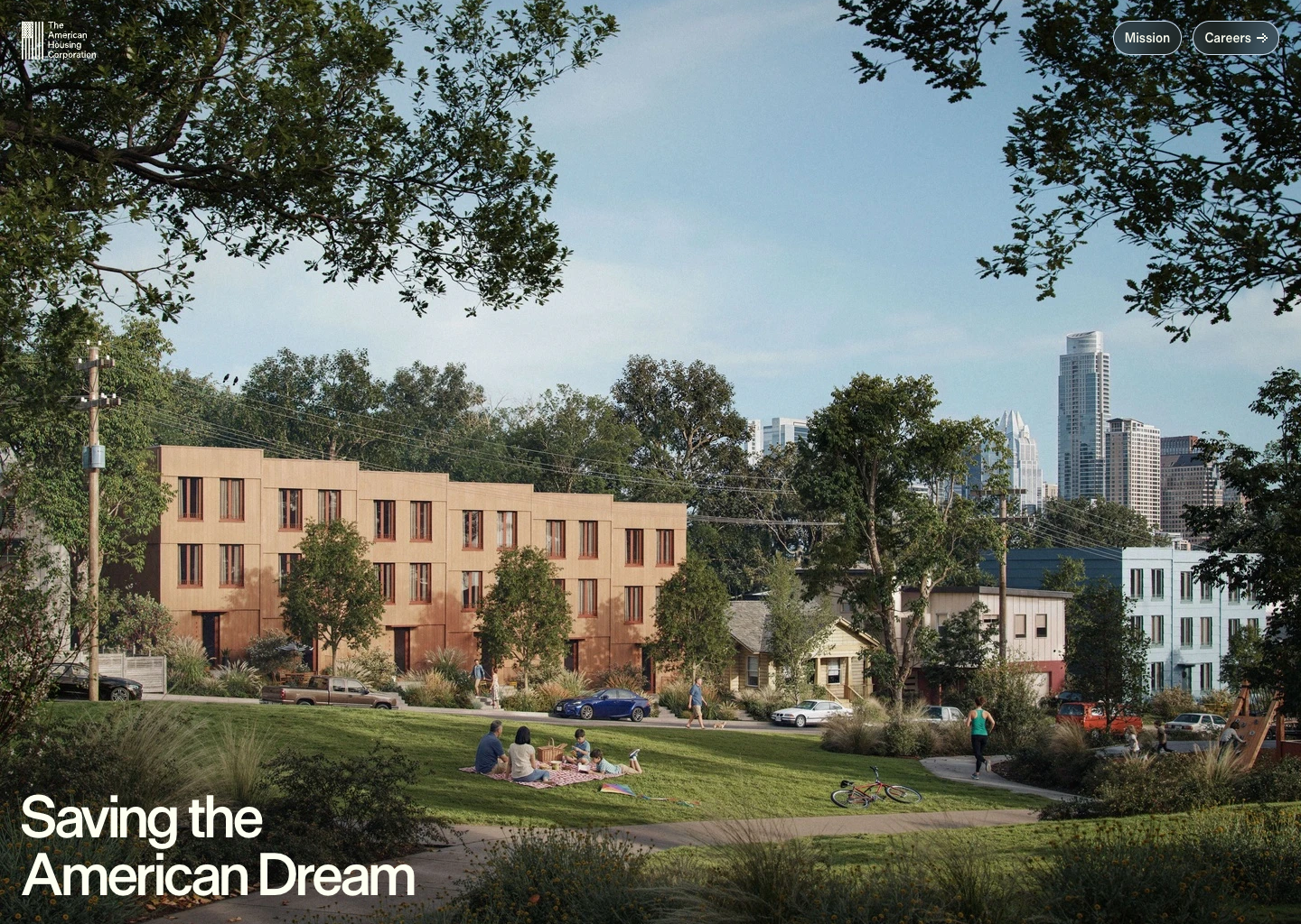 The American Housing Corporation — website design on Landdding
