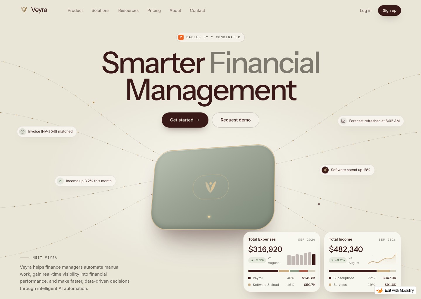 Free Financial Template | Modulify — website design on Landdding