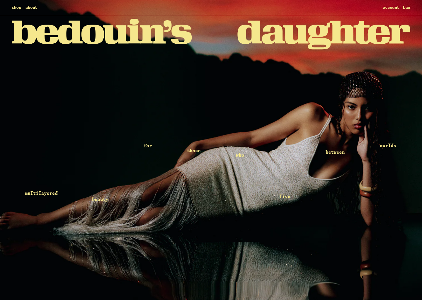 Bedouin's Daughter — website design on Landdding