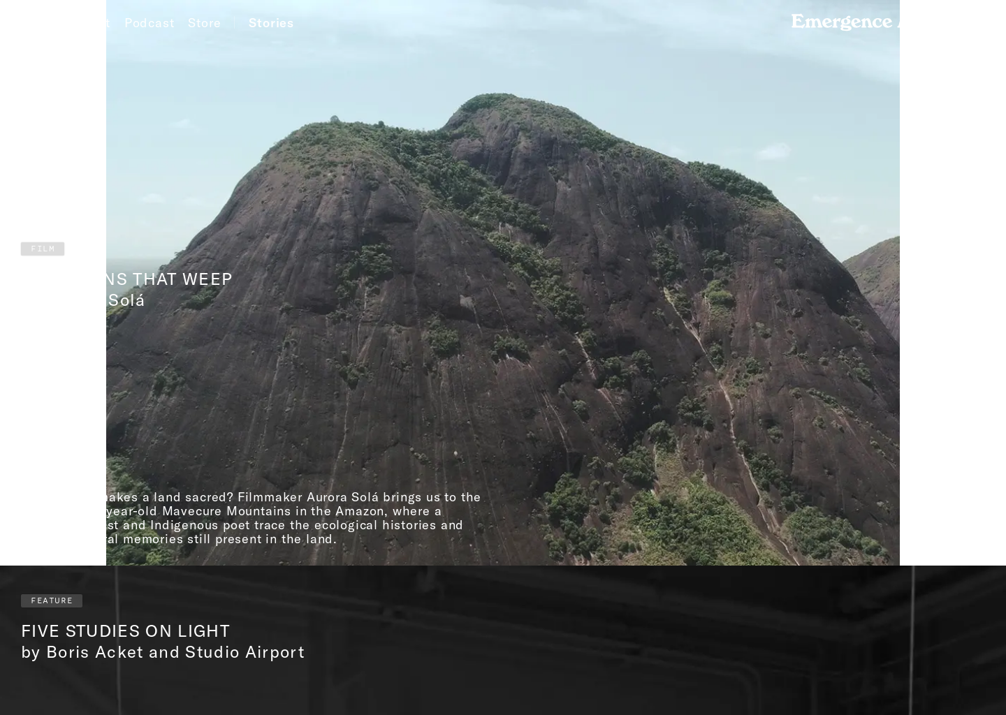 Connecting the threads between ecology, culture, and spirituality – Emergence Magazine — website design on Landdding