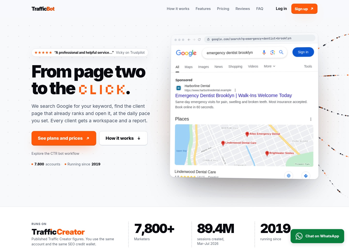 Traffic Bot — CTR software for SEO agencies — website design on Landdding