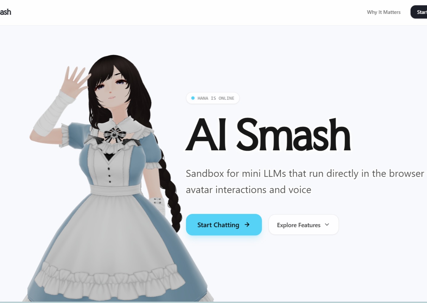 AI Smash — website design on Landdding