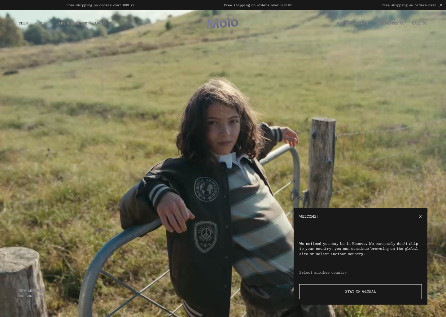 Molo — website design on Landdding