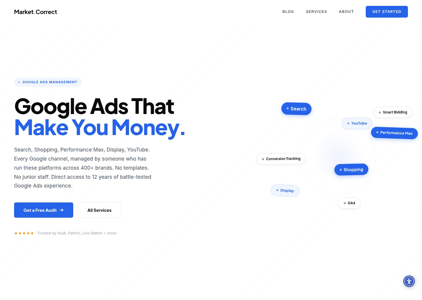 Google Ads Management | Market Correct — website design on Landdding